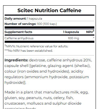 Scitec Nutrition - Caffeine 100Caps