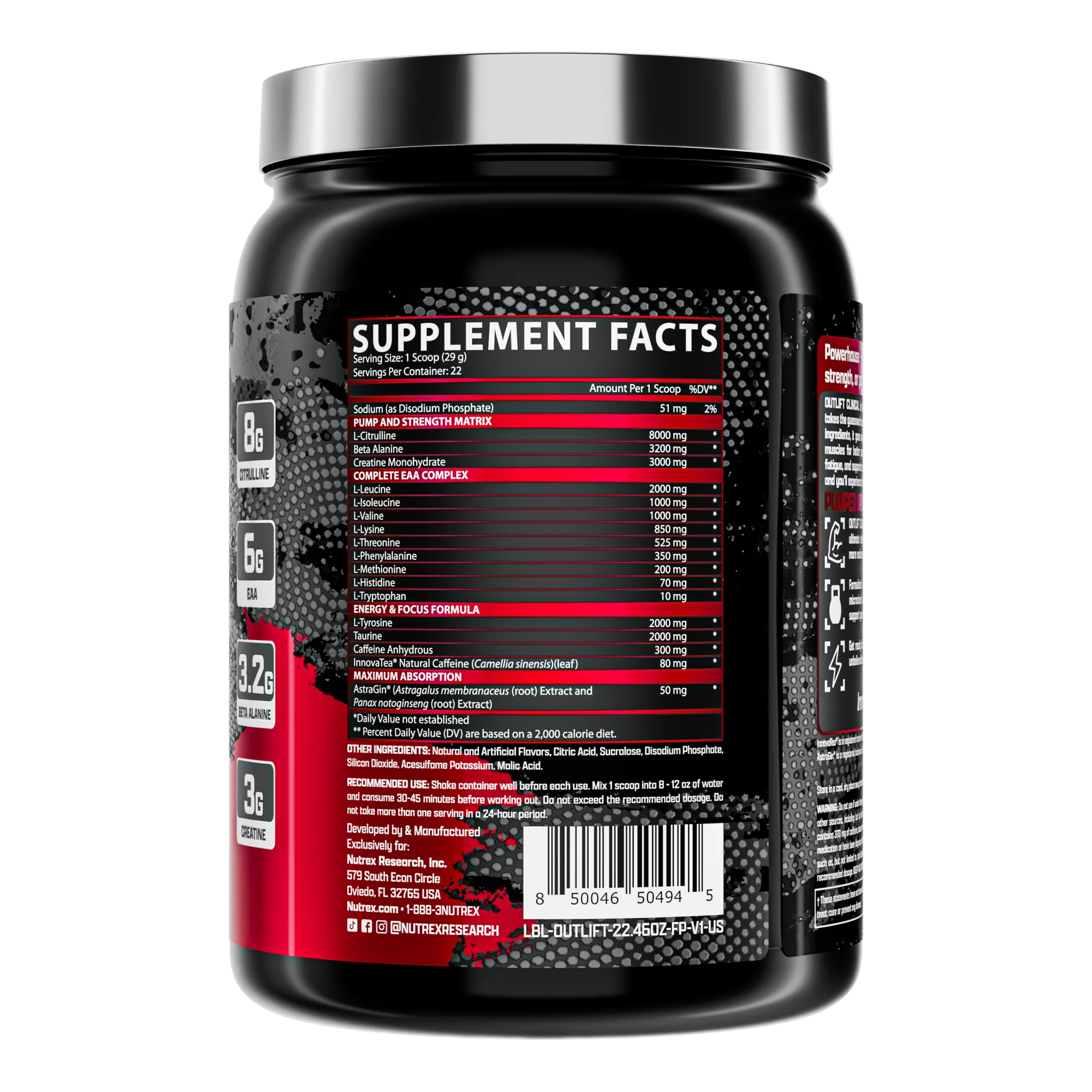 NUTREX OUTLIFT CLINICAL – ALL IN ONE PRE WORKOUT - Image 4