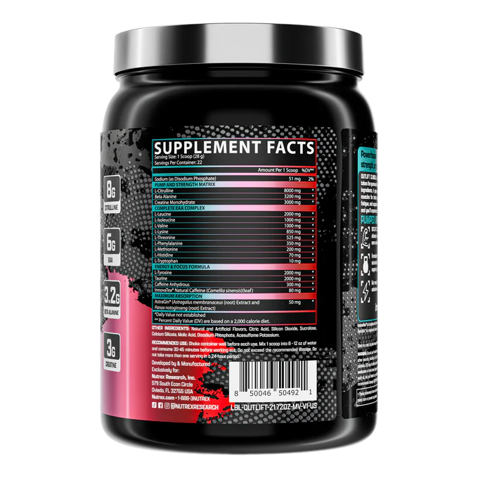 NUTREX OUTLIFT CLINICAL – ALL IN ONE PRE WORKOUT - Image 2