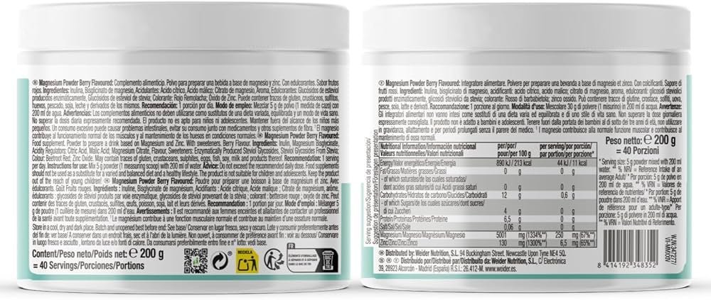 Weider - Magnesium Powder Berry 200g - Image 2