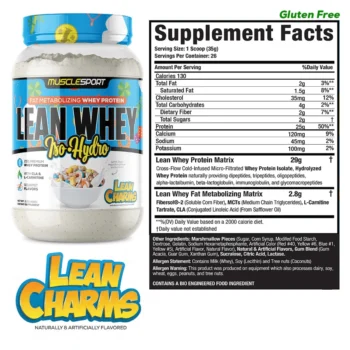 MUSCLESPORT LEAN WHEY ISO HYDRO 900-925g