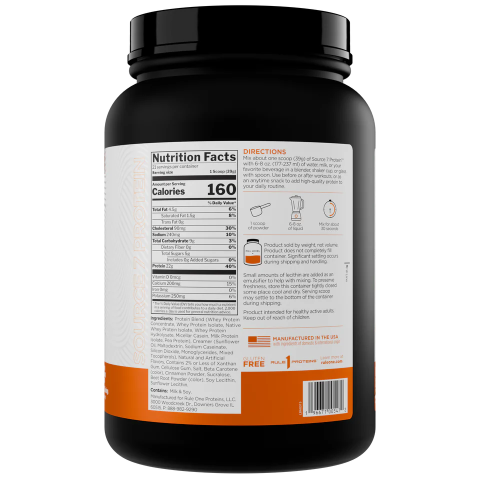 Rule 1 Source7 Gelato Protein 800-920gr - Image 16