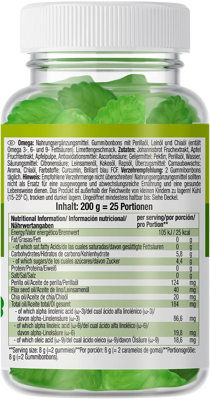 WEIDER OMEGA + CHIA + FLAX SEED OIL 50 GUMMIES - Image 2