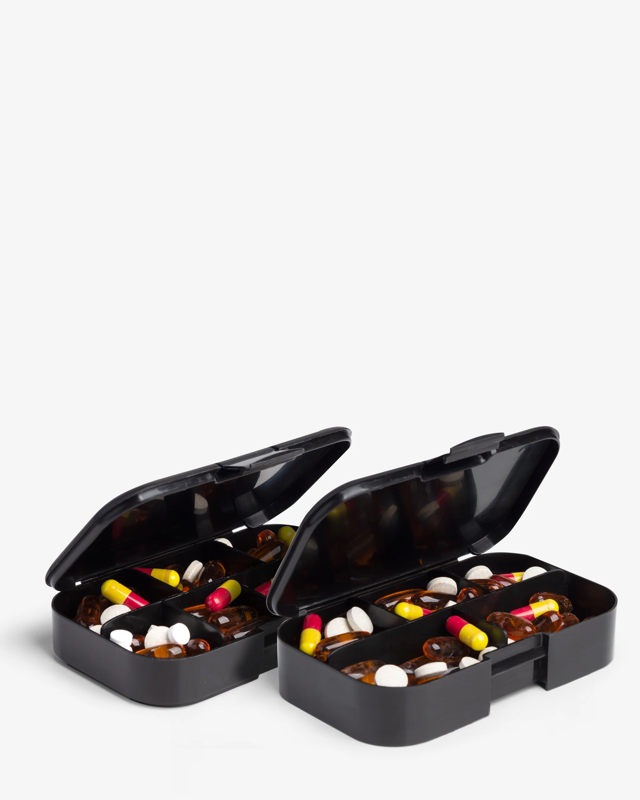 SMARTSHAKE PILLBOX ORGANIZER 2 PACK BLACK - Image 2