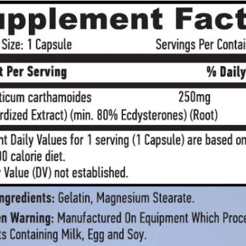 HAYA LABS ECDYSTERONE 250MG 100CS