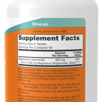 NOW FOODS MAGNESIUM GLYCINATE 180Caps