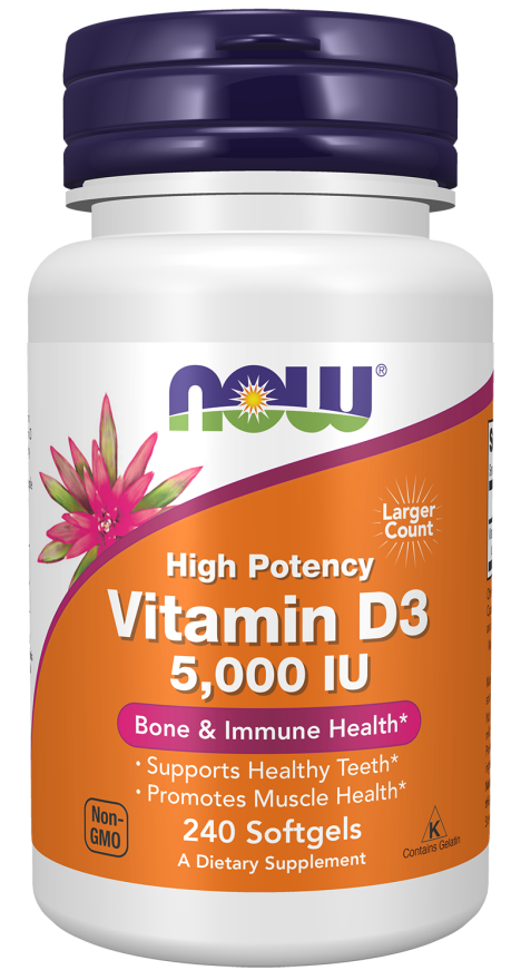 ΒΙΤΑΜΙΝΕΣ NOW FOODS VITAMIN D3 5000IU 240softgels